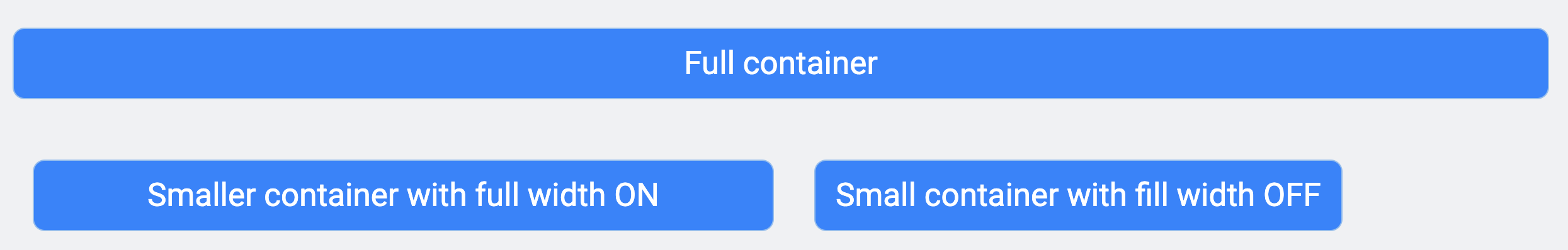 Image showing full width in different sizes of containers